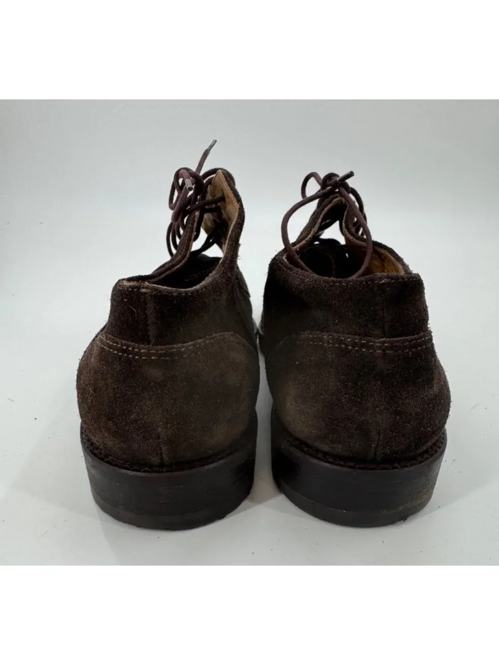 Vintage Cable & Co Hugo Chuckla Italy Brown Suede Leather Mens Lace-Up Dress Sho